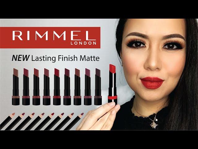 NEW Rimmel Lasting Finish MATTE Lipstick 2020 - LIP SWATCHES