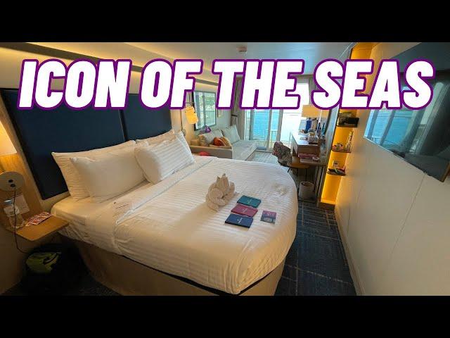 Icon of the Seas | Oceanview Balcony Room Tour!