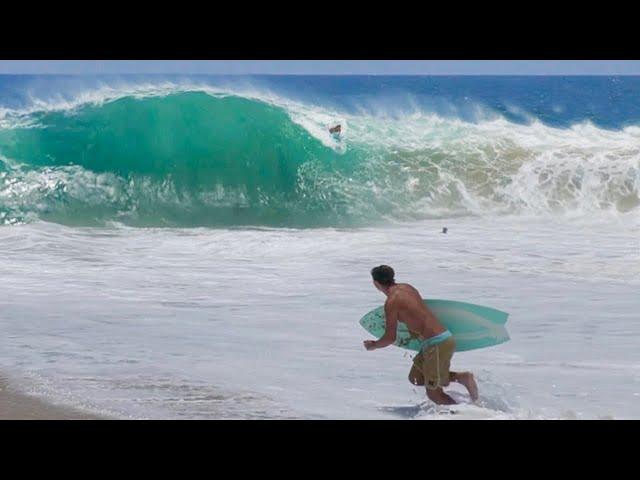 Attempting to surf GNARLY Shorebreak and Pumping swell in Mexico! Smoookified!