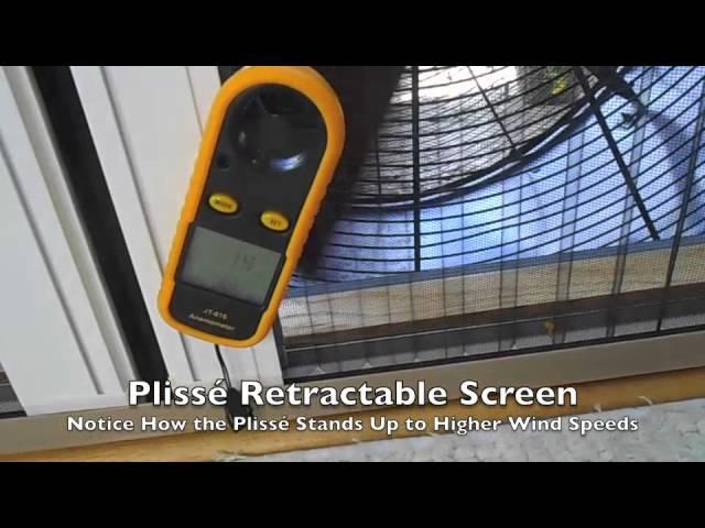 Plisse Retractable Screen Wind Test