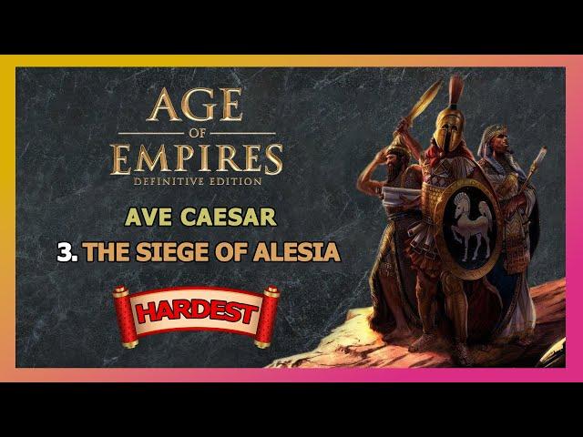 Age of Empires Campaign Gameplay Walkthrough | Ave Caesar Part 3 - The Siege of Alesia