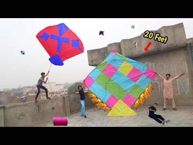 20 Feet Monster Kite Fire Abubaker | 20 Feet Gudda Flying Nasir