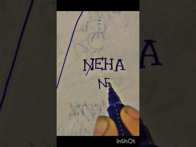 writing NEHA name. comment your name. #logo#logodesign#name #namelogodesign#design #shorts#trending