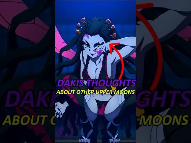 What does Daki think about the other Upper Moons? #demonslayer #anime #daki #uppermoons #kokushibo