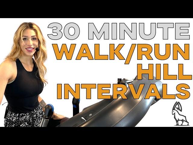 Beginner Walk/Run Hill Intervals | Treadmill Workout!