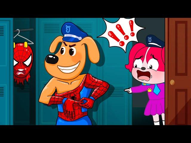 Papillon Discovers Labrador Is A Spiderman?- Very Happy Story - Sheriff Labrador Police Animation