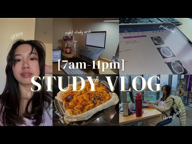 7am-11pm Productive Study vlog of a Medical Student