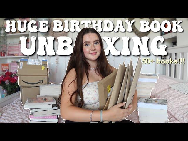 HUGE book unboxing! 50+ books