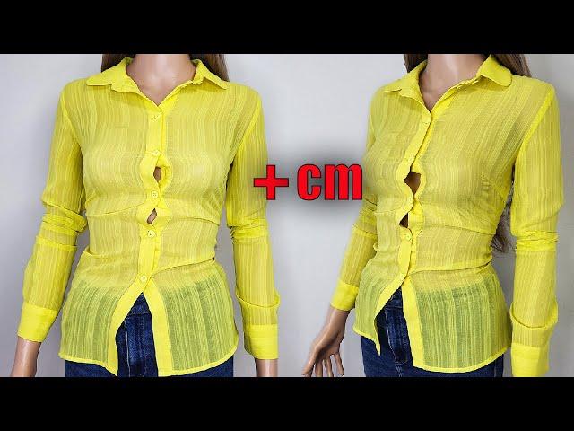 ⭐Amazing sewing trick: How to INVISIBLY and BEAUTIFULLY ENLARGE a tight blouse