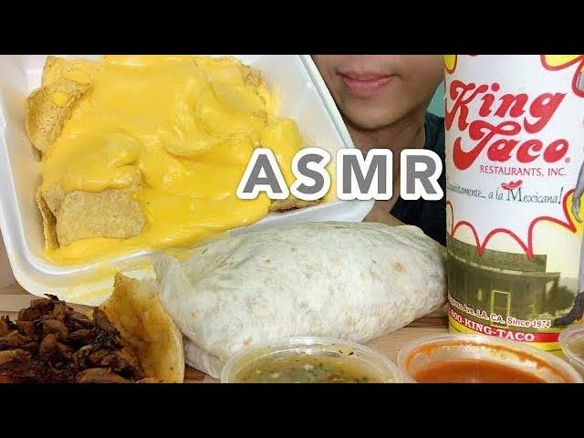 Asmr King Taco Beef Burritos Eating Sounds TACOS, NACHOS WITH CHEESE (No Talking)