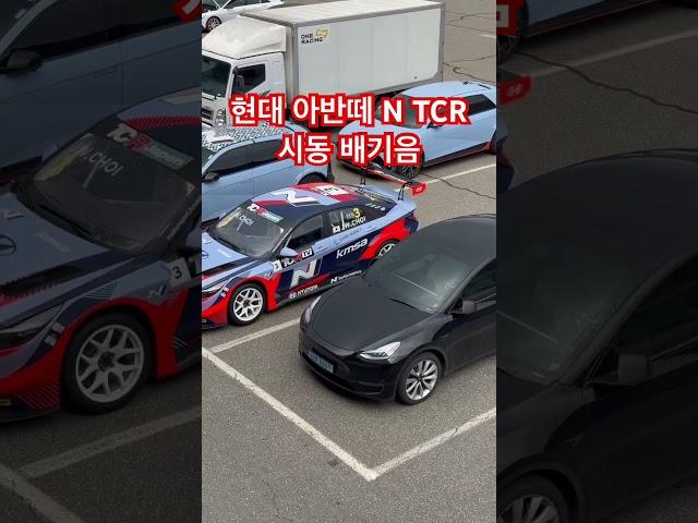 현대 아반떼 N TCR 시동 배기음