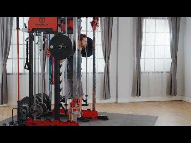 Marcy Pro Deluxe Smith Cage Home Gym System – SM-7553 Workouts