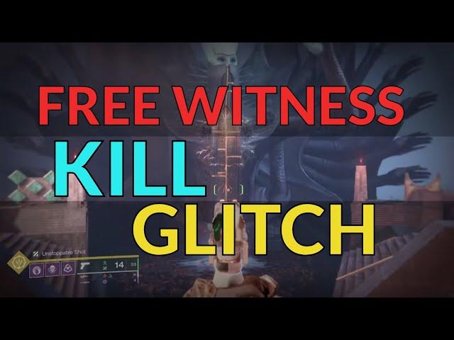 FREE WITNESS KILL GLITCH !! Destroy Witness Before The Encounter Starts Button Break Immune