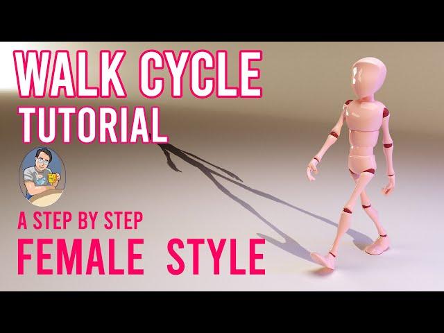 Maya Walk Cycle Tutorial - Female Character Animation Tutorial | Step by step animation process