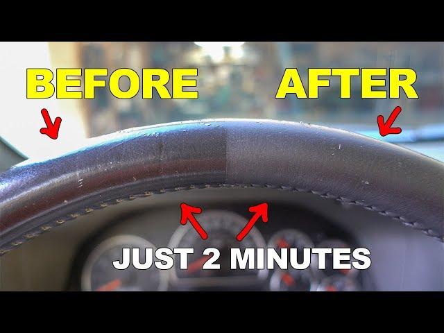 Make Your Shiny Leather Steering Wheel Like New Again!