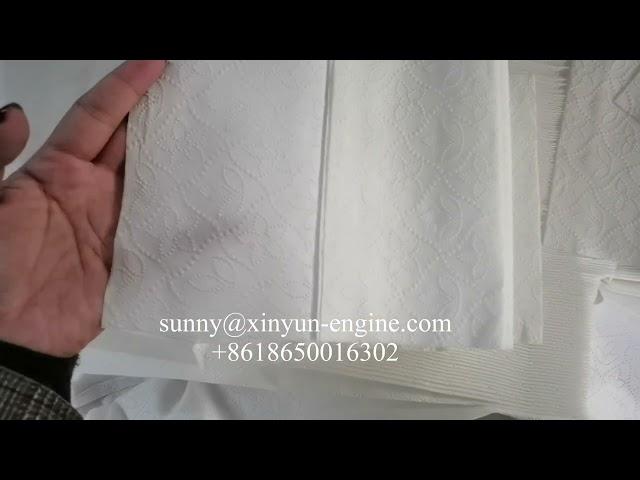 Effect of full embossing facial tissue pattern