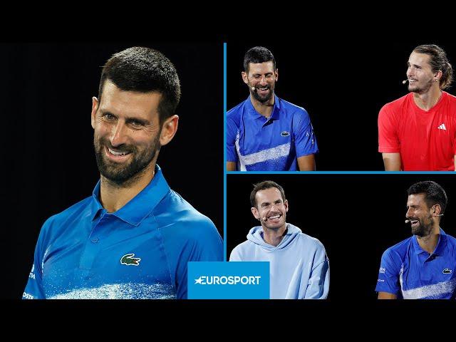 "NOVAK WILL WIN FIVE MORE GRAND SLAMS"  | Djokovic, Murray & Zverev chat ahead of Australian Open