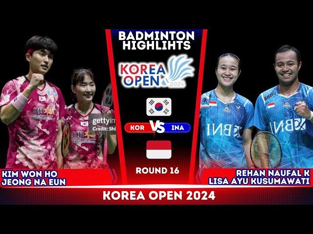 Kim / Jeong (KOR) vs Rehan / Lisa (INA) | Korea Open 2024 Badminton