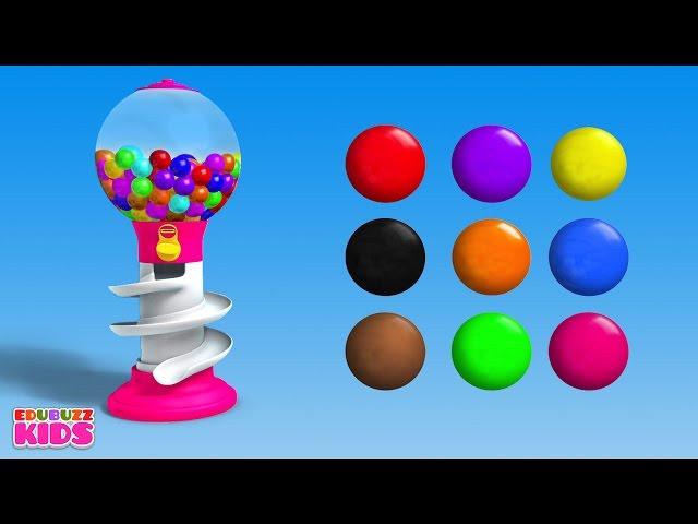 Colors for Children to Learn with Gumball Machine - Learning Colors Videos for Children