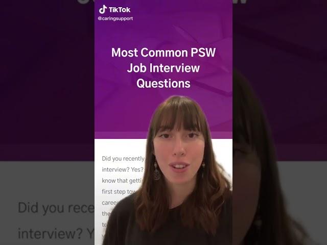 Most Common PSW Job Interview Questions | Caring Support