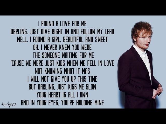 Ed sheeran - perfect (lyrics)