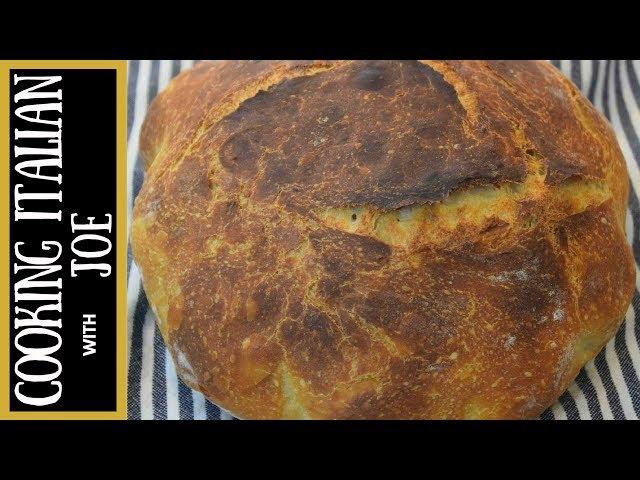 Homemade No Knead Bread | Cooking Italian with Joe