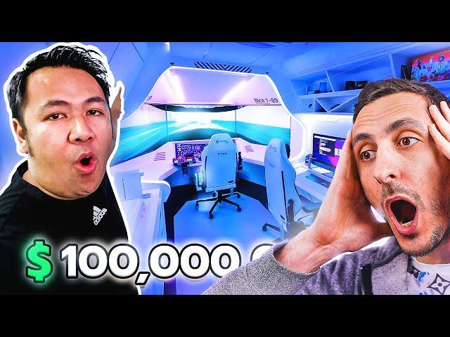 Reacting to the most INSANE $100,000 Gaming Setup! ft. BANKII, Symfunny