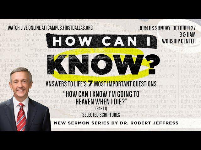 LIVE: "How Can I Know I'm Going To Heaven When I Die?” (Part 1)" | October 27, 24 | 9am CT