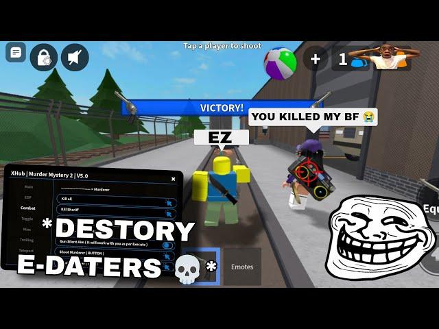 *OP* Murder Mystery 2 Xhub Script Hack | DESTROY E-DATERS  Fluxus,Hydrogen,Delta, Arceus X Mobile