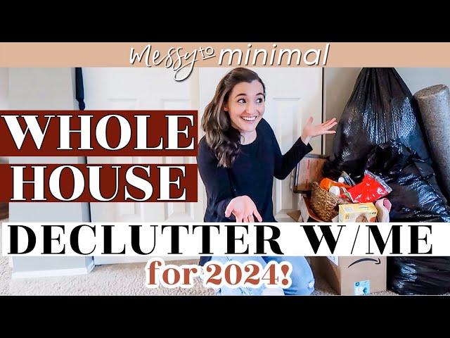 ️DECLUTTERING MY ENTIRE HOUSE BEFORE 2024! Extreme Decluttering Motivation Messy To Minimal Mom