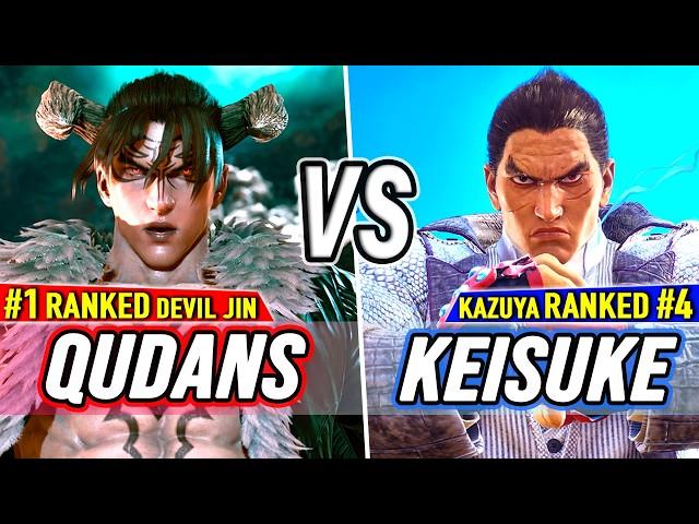 T8  Qudans (#1 Ranked Devil Jin) vs Keisuke (#4 Ranked Kazuya)  Tekken 8 High Level Gameplay