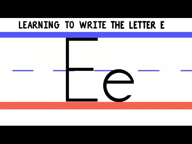 Write the Letter E - ABC Writing for Kids - Alphabet Handwriting by 123ABCtv