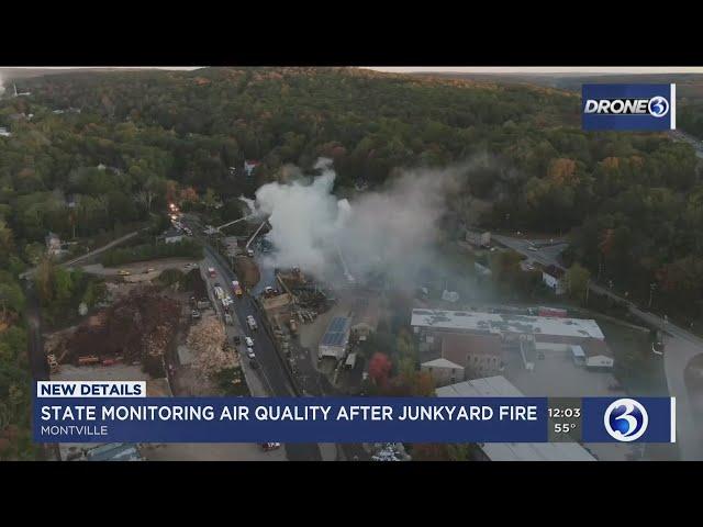 VIDEO: Air quality monitored after Uncasville fire