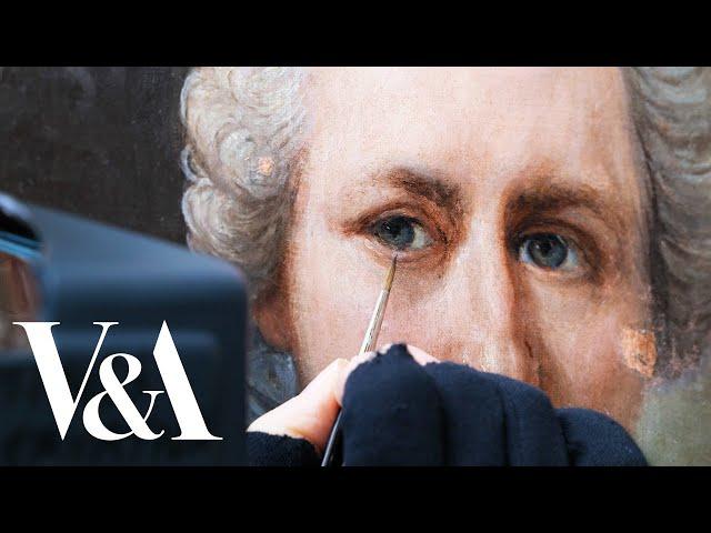 Conservation: Transforming an 18th-century portrait and waistcoat | V&A