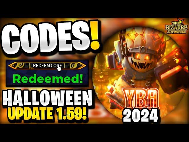 *NEW* All Working HALLOWEEN UPDATE 1.59 CODES FOR YBA! ROBLOX YOUR BIZARRE ADVENTURE CODES