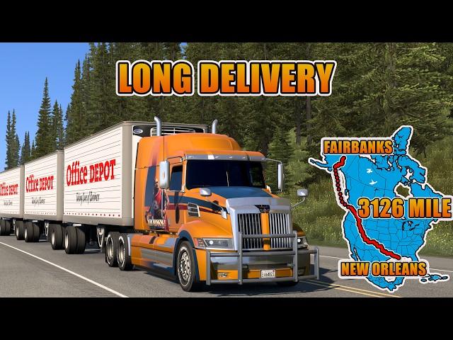 ATS Long Delivery (Fairbanks to New Orleans) Alaska to Louisiana | American Truck Simulator