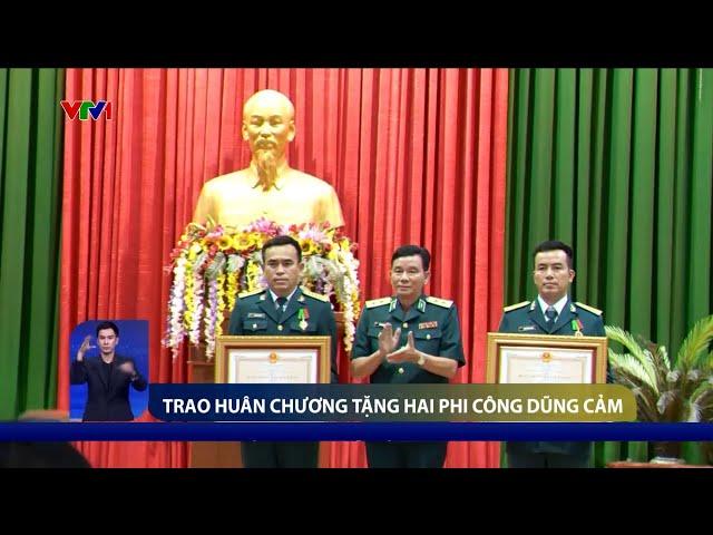 Trao Huân chương Bảo vệ Tổ quốc hạng Ba cho hai phi công lái máy bay Yak-130 gặp nạn | VTV24