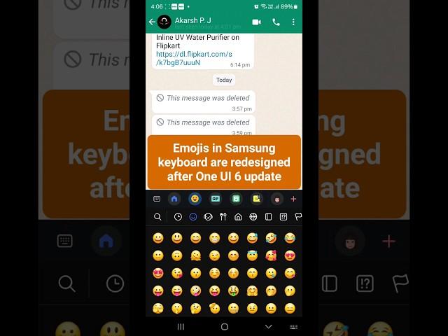 Samsung Emoji Keyboard redesigned in ONE UI 6 Update