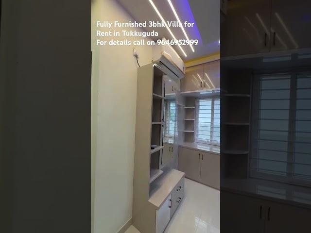 3BHK Fully Furnished Villa for Sale or   Rent in Tukkuguda | call on 9646952999 |