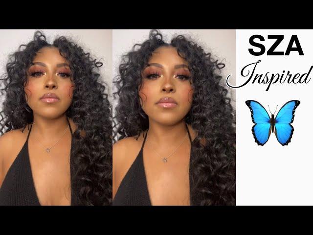 $25 SZA Curly Crochet Hair | Illusion Part| Braid-less Protective Style |Step by Step