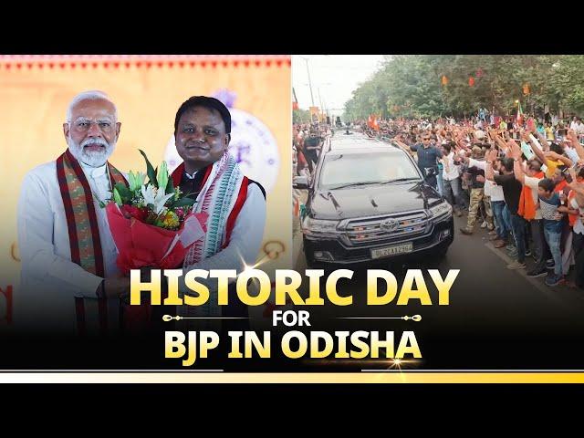 BJP forms its first-ever government in Odisha, PM Modi enthusiastically welcomed in Bhubaneswar