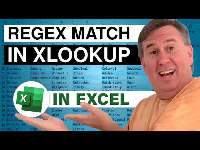 Excel Adds Support For RegEx In XLOOKUP And XMATCH - Episode 2647