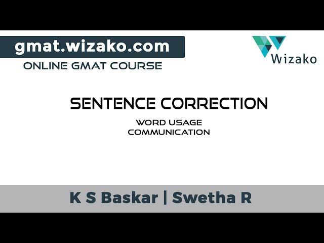 GMAT Sentence Correction | Word Usage | Communication | GMAT Verbal Practice GMAT Preparation Online