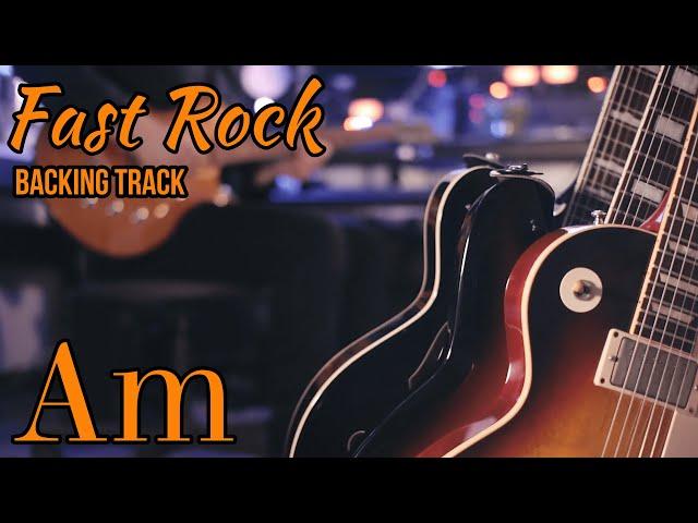 Fast Rock Jam Track in Am • Guitar Backing Track 140 BPM