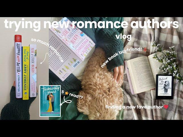 READING VLOG: reading from romance authors I've never read before 🩷⭐️