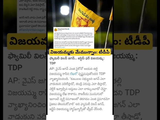 TDP comments on YSR property dispute