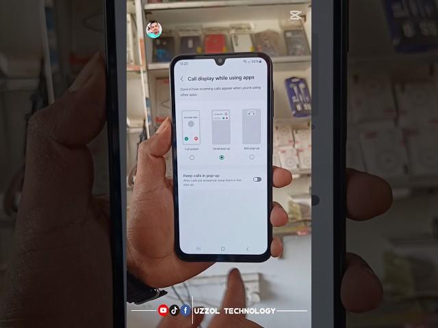 How To Samsung A15 Call Display While Using Apps#foryou #viral #shorts #video #uzzol_technology
