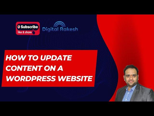 How To Update Content On A Wordpress Website