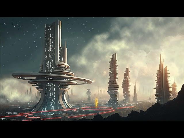 Futuristic Cyber City Ambient from Alien Planet. Sci-Fi Ambiance for Sleep, Study, Relaxation