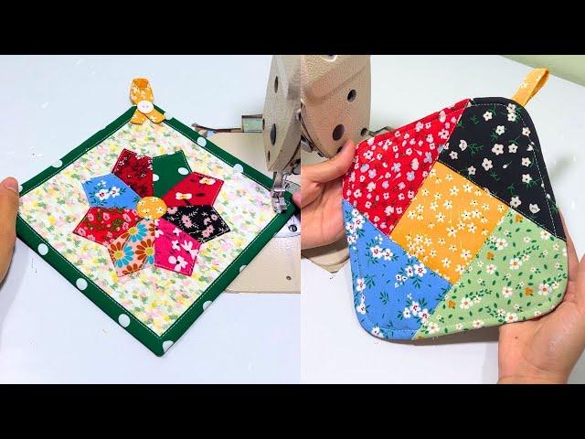 Beautiful DIY Potholders for The Kitchen - Patchwork For Beginners